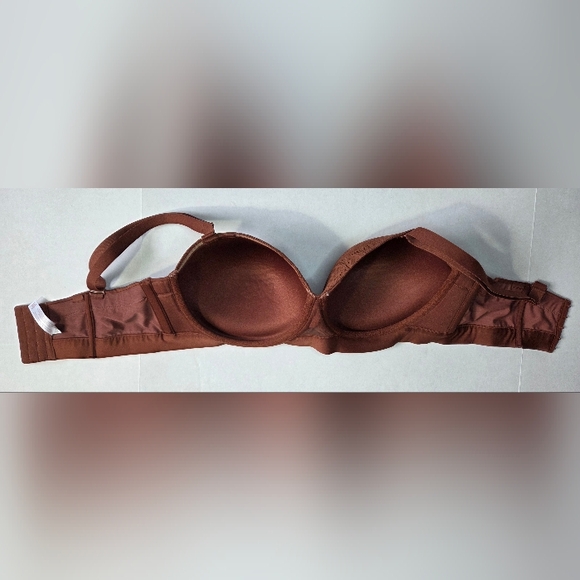 Cacique Comfort Bliss Strapless Convertible Bra Size 40DDD Cocoa Brown Padded - Picture 4 of 9